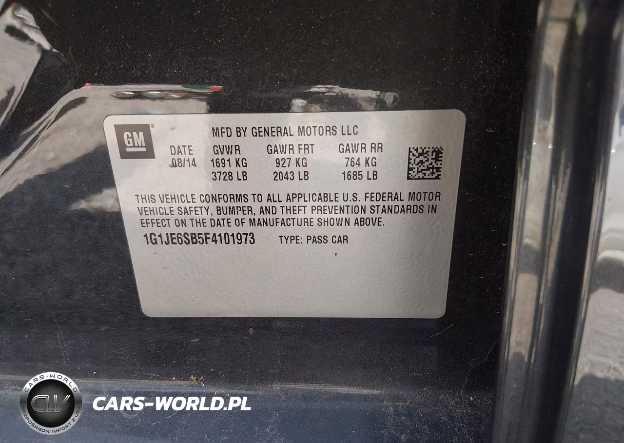 2015 Chevrolet Sonic Ltz Auto VIN:1G1JE6SB5F4101973 - 9