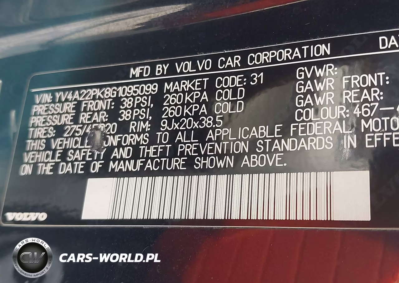 2016 Volvo Xc90 T6 Momentum VIN:YV4A22PK8G1095099 - 9