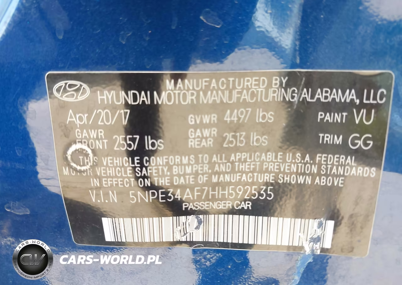 2017 Hyundai Sonata Sport VIN:5NPE34AF7HH592535 - 9