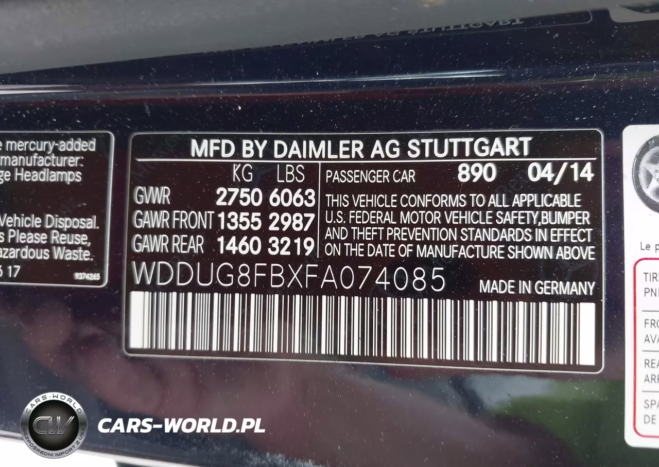 2015 Mercedes-Benz S 550 4Matic VIN:WDDUG8FBXFA074085 - 9