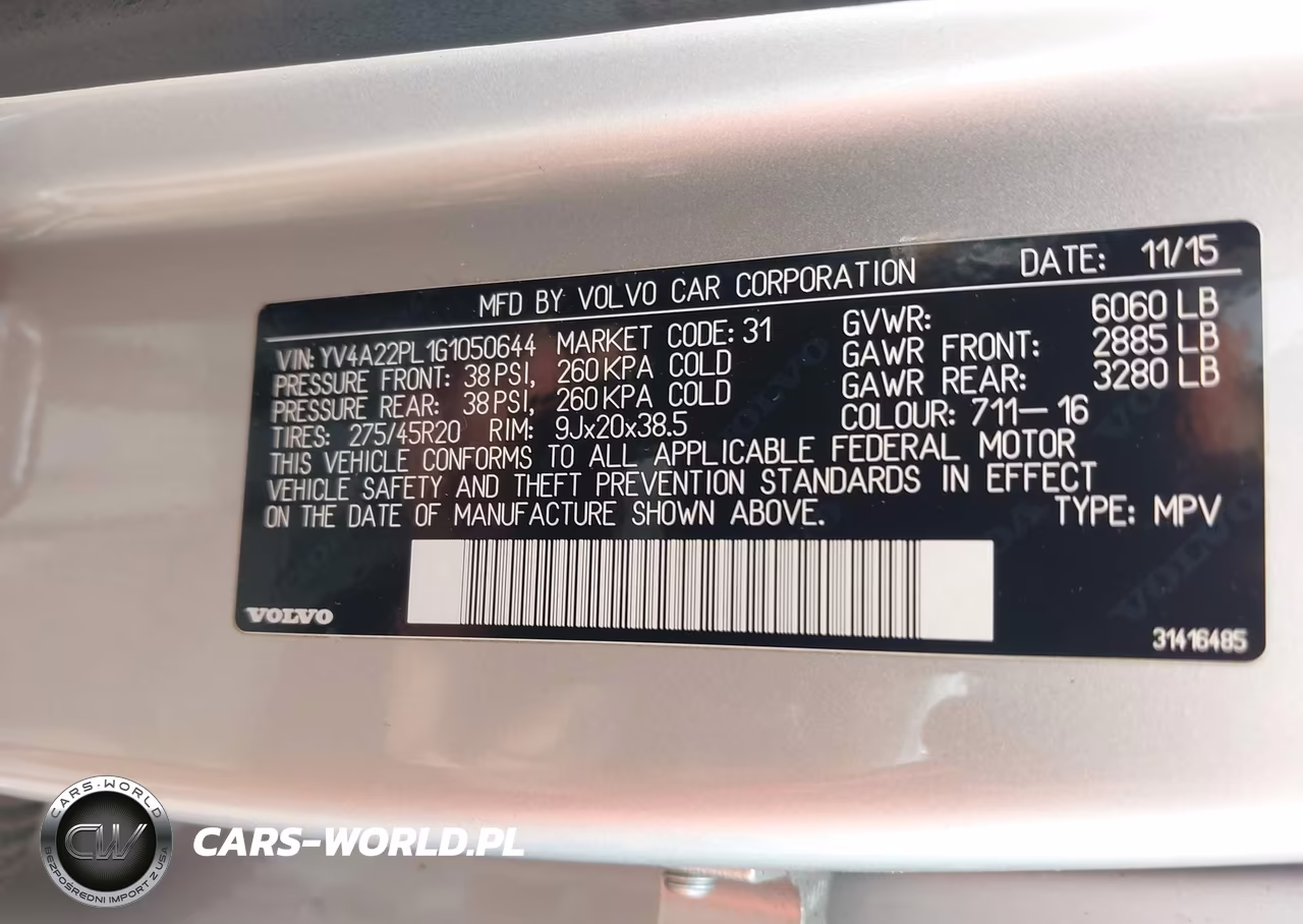 2016 Volvo Xc90 T6 Inscription VIN:YV4A22PL1G1050644 - 9