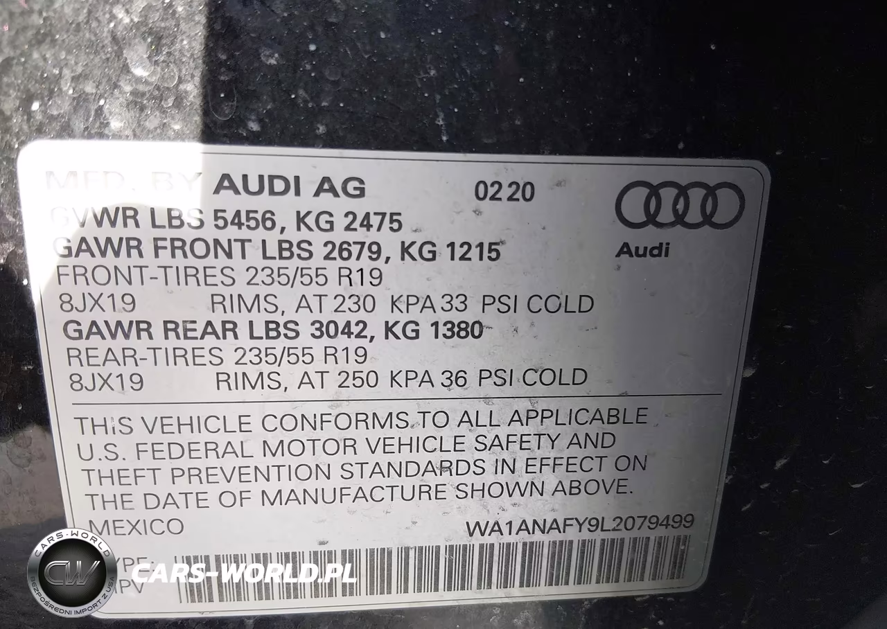2020 Audi Q5 Premium 45 Tfsi Quattro S Tronic VIN:WA1ANAFY9L2079499 - 9