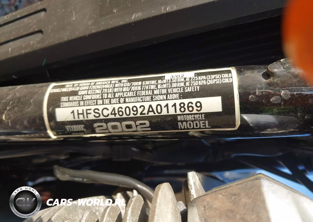 2002 Honda Vtx1800 C VIN:1HFSC46092A011869 - 10