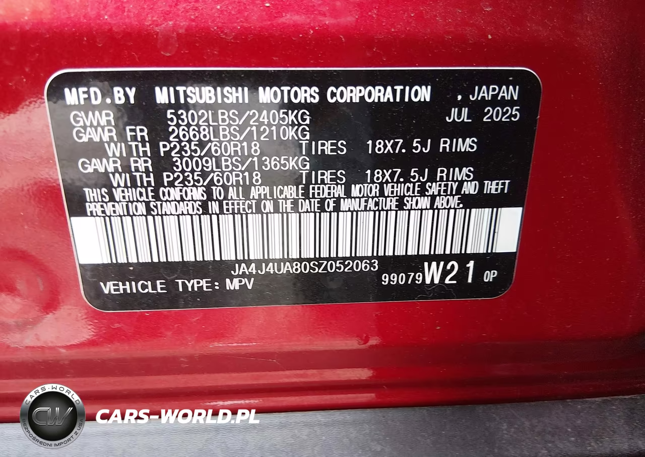 2025 Mitsubishi Outlander Es 2.5 S-Awc VIN:JA4J4UA80SZ052063 - 9