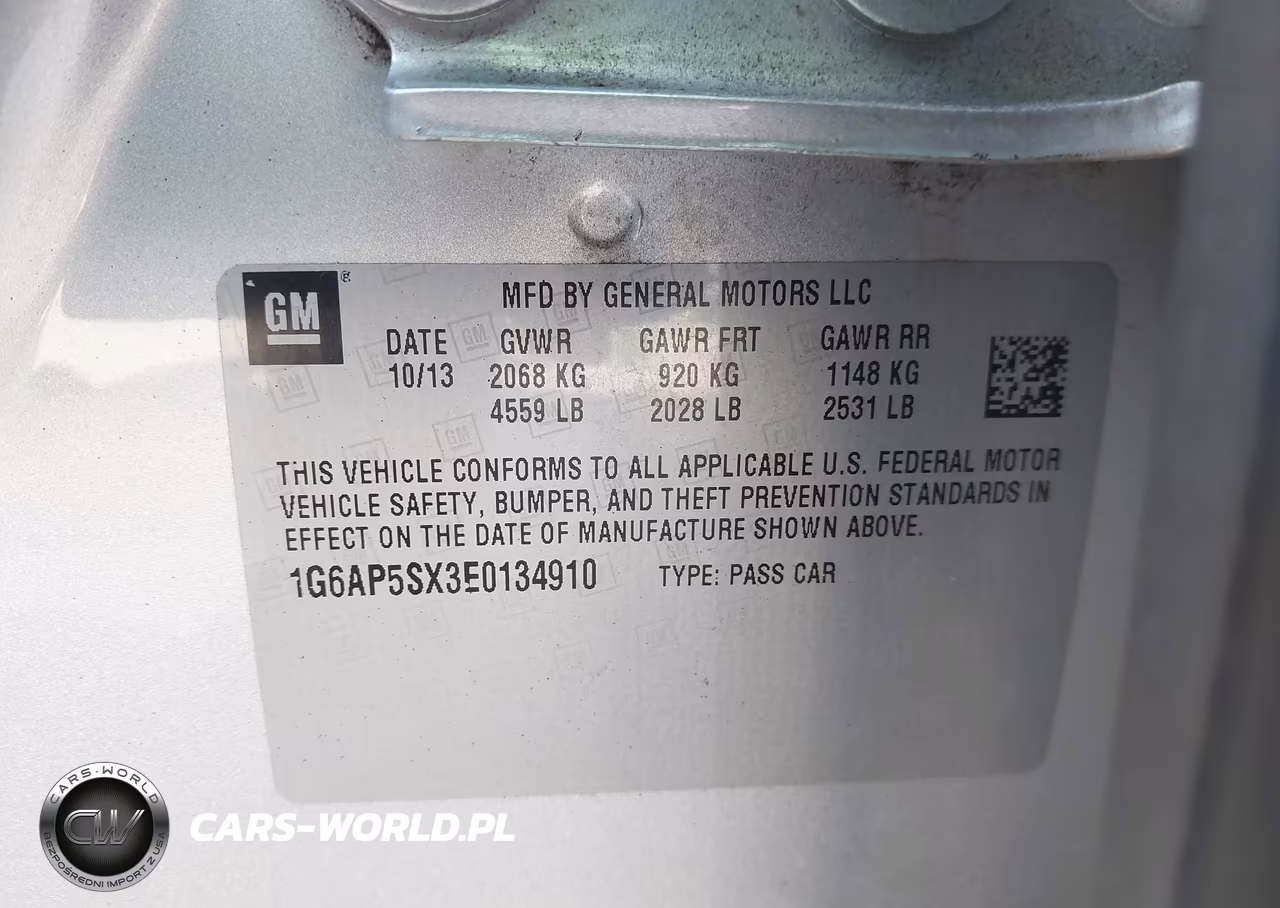 2014 Cadillac Cts Standard VIN:1G6AP5SX3E0134910 - 9