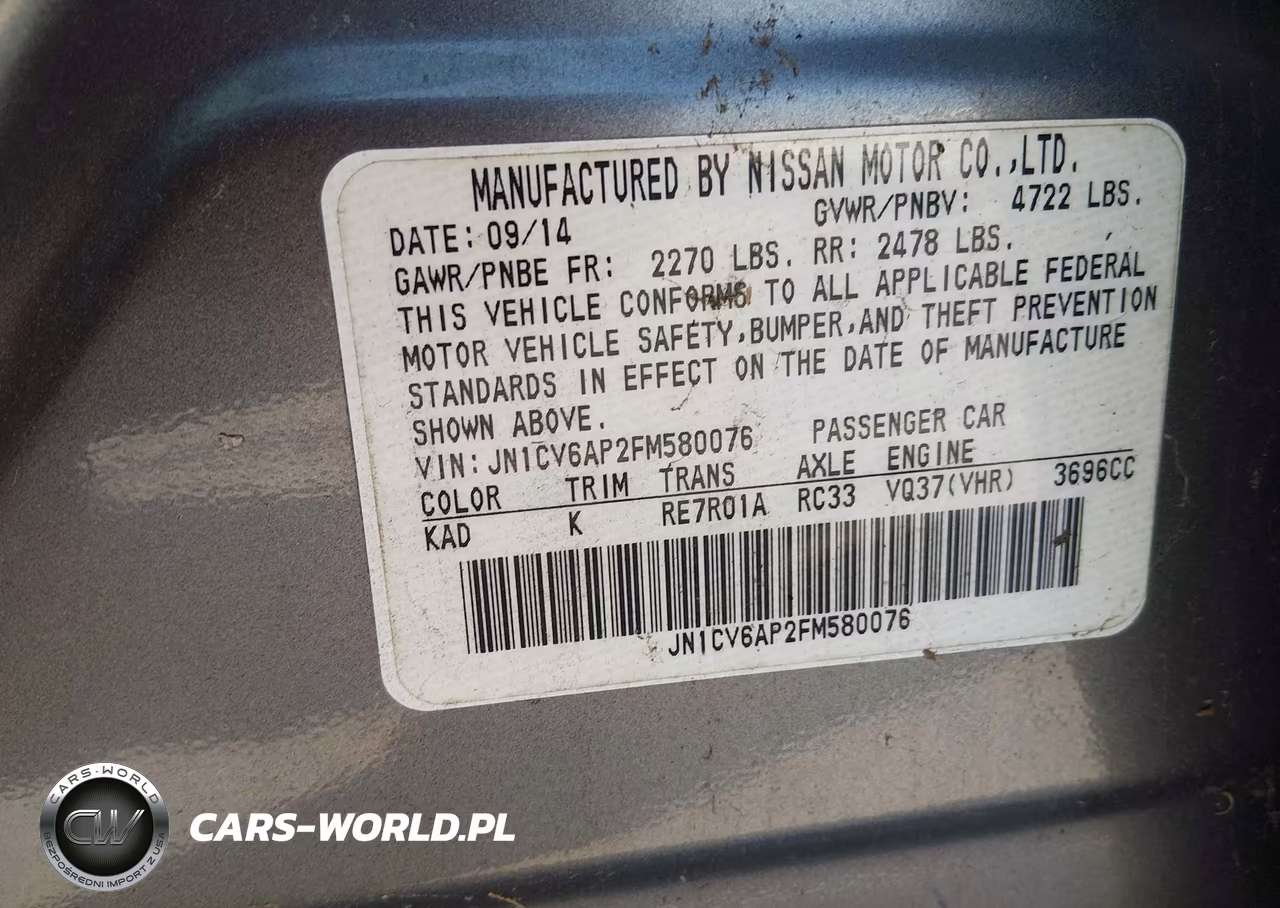 2015 Infiniti Q40 VIN:JN1CV6AP2FM580076 - 9