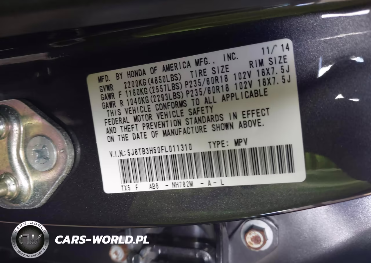 2015 Acura Rdx VIN:5J8TB3H50FL011310 - 9