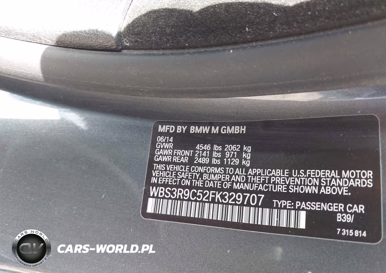 2015 BMW M4 VIN:WBS3R9C52FK329707 - 9