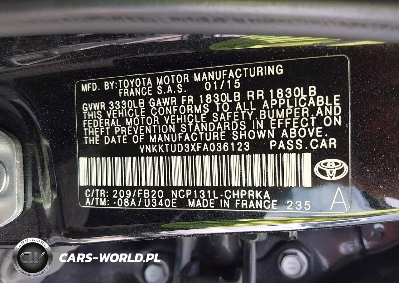 2015 Toyota Yaris Le VIN:VNKKTUD3XFA036123 - 9