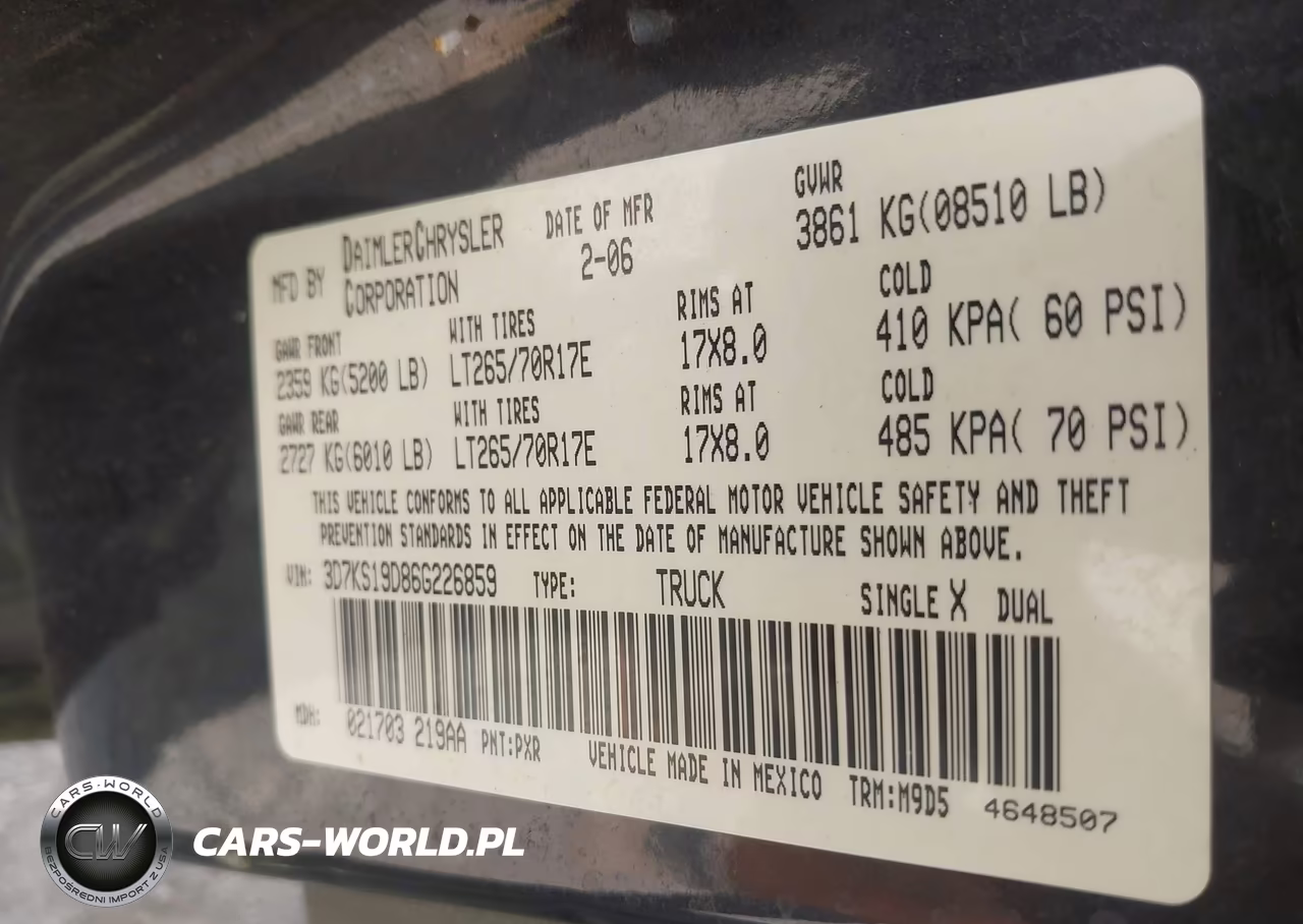 2006 Dodge Ram 1500 Slt VIN:3D7KS19D86G226859 - 9