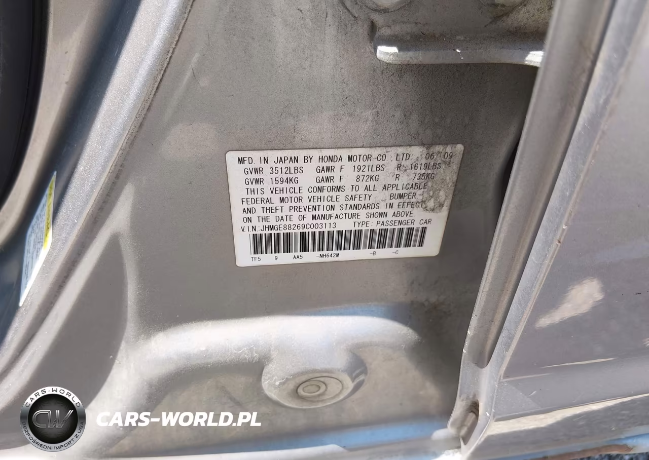 2009 Honda Fit VIN:JHMGE88269C003113 - 9