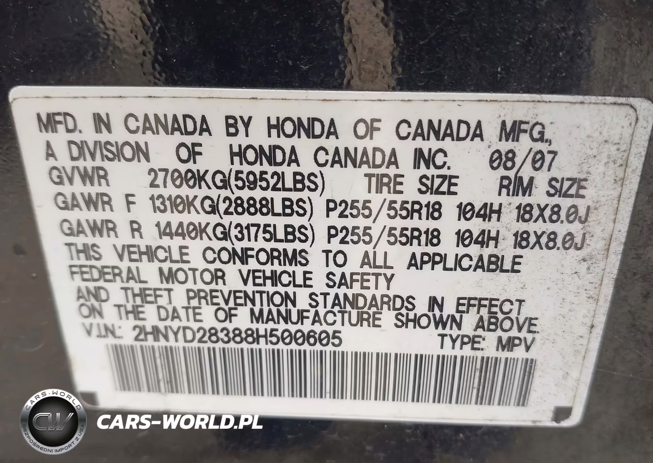 2008 Acura Mdx Technology Package VIN:2HNYD28388H500605 - 9