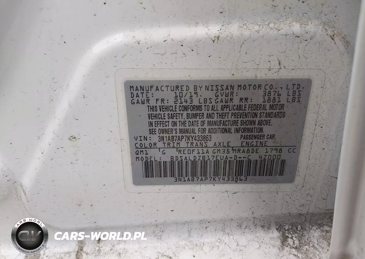 2019 Nissan Sentra S-Sv-Sr-Sl VIN:3N1AB7AP7KY433863 - 9