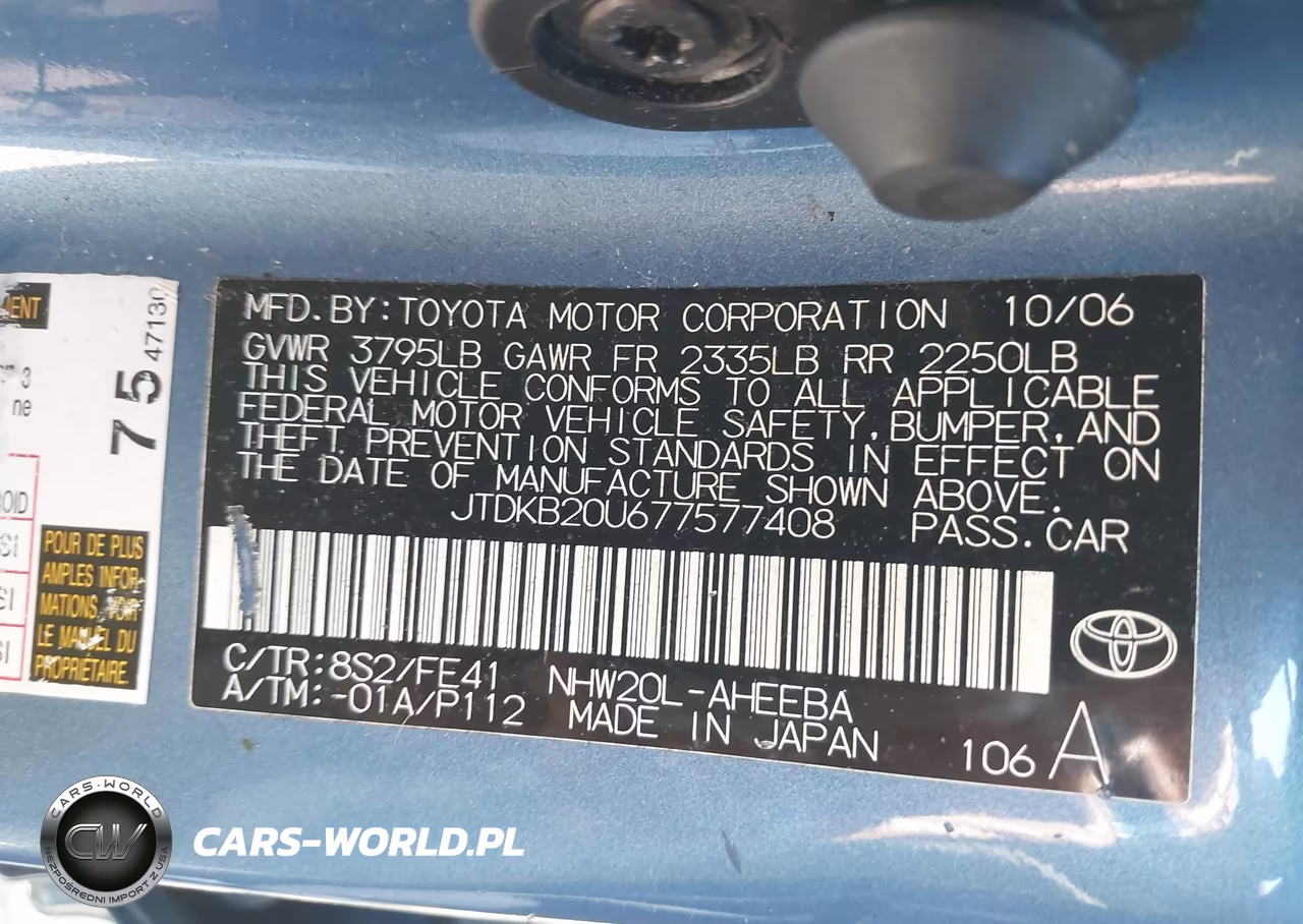 2007 Toyota Prius VIN:JTDKB20U677577408 - 9