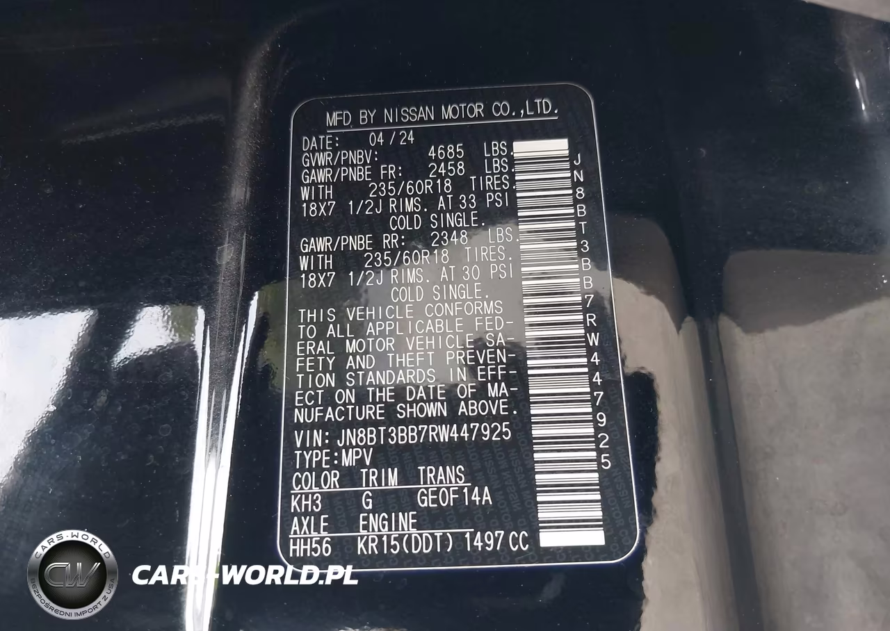 2024 Nissan Rogue Sv Intelligent Awd VIN:JN8BT3BB7RW447925 - 9