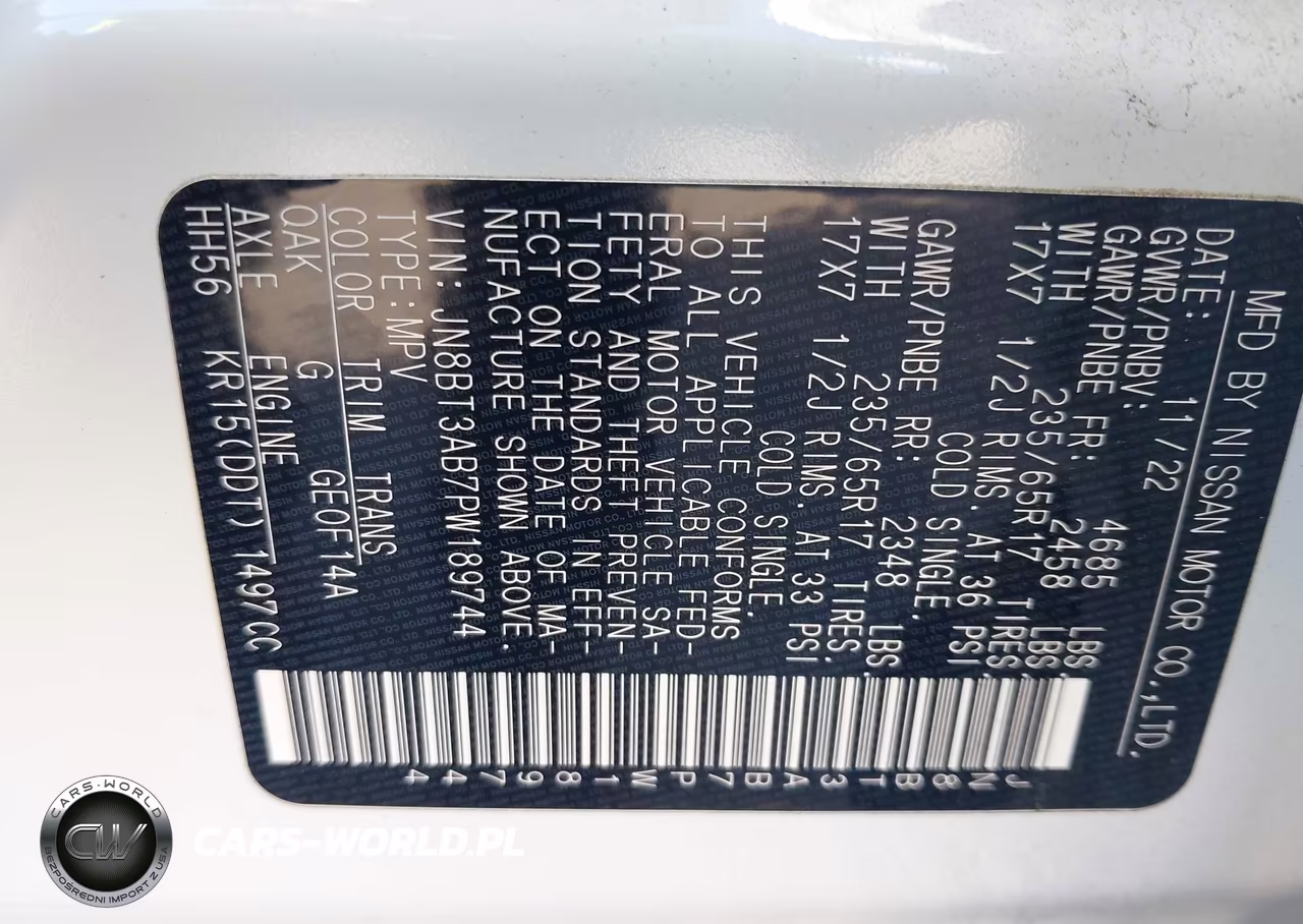 2023 Nissan Rogue S Intelligent Awd VIN:JN8BT3AB7PW189744 - 9