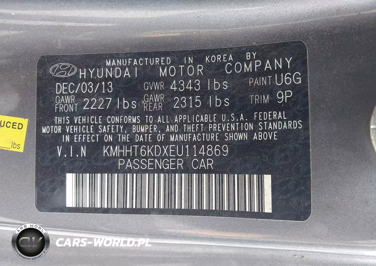2014 Hyundai Genesis 2.0T Premium VIN:KMHHT6KDXEU114869 - 9