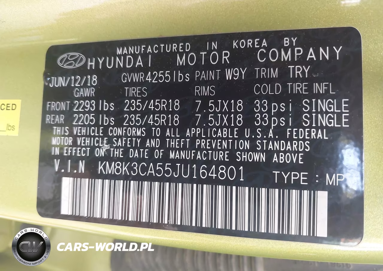2018 Hyundai Kona Limited VIN:KM8K3CA55JU164801 - 9