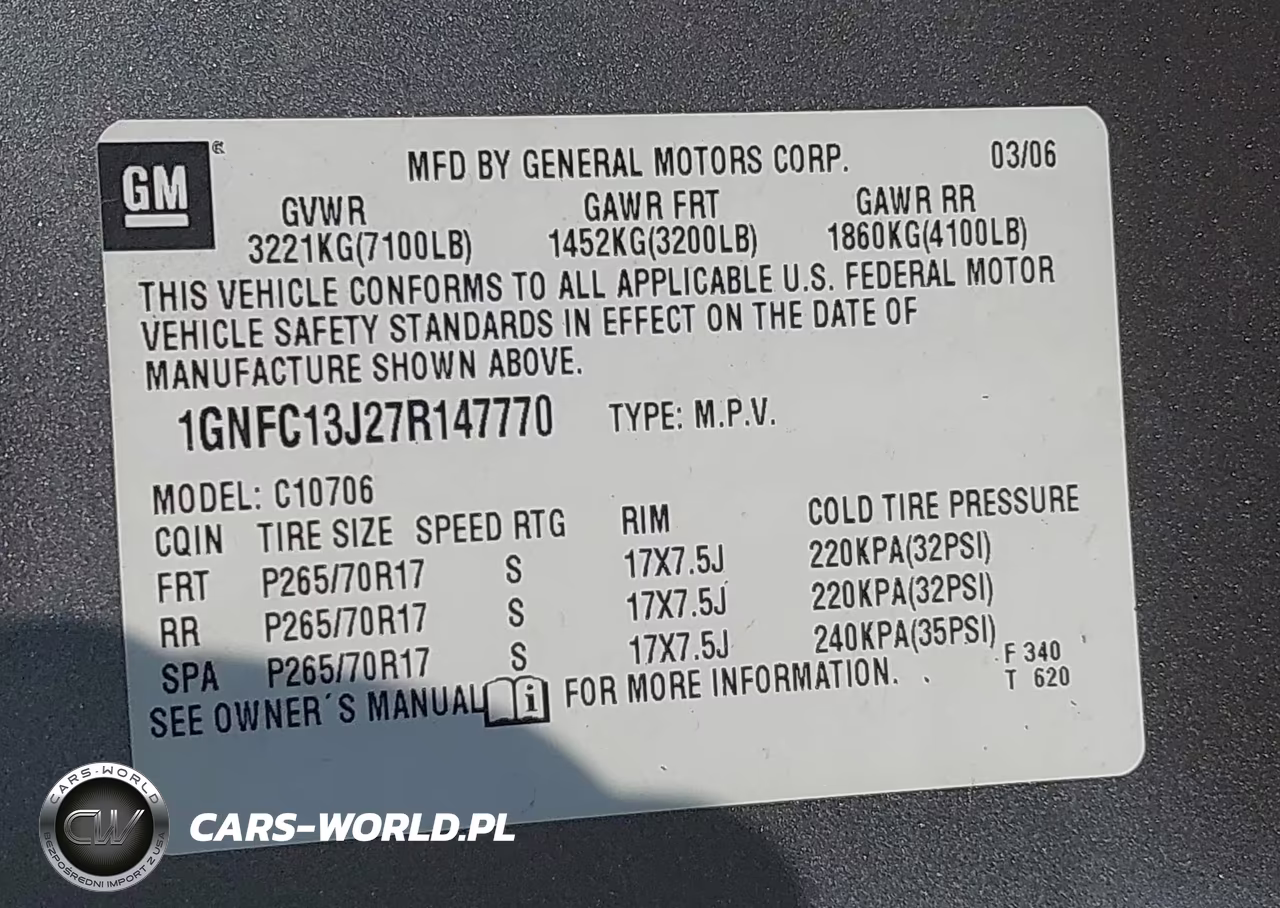 2007 Chevrolet Tahoe Lt VIN:1GNFC13J27R147770 - 9