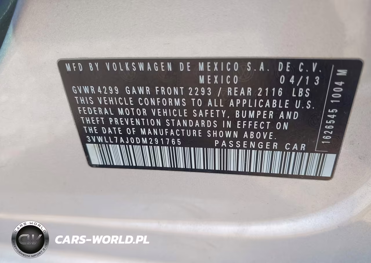 2013 Volkswagen Jetta 2.0L Tdi VIN:3VWLL7AJ0DM291765 - 9