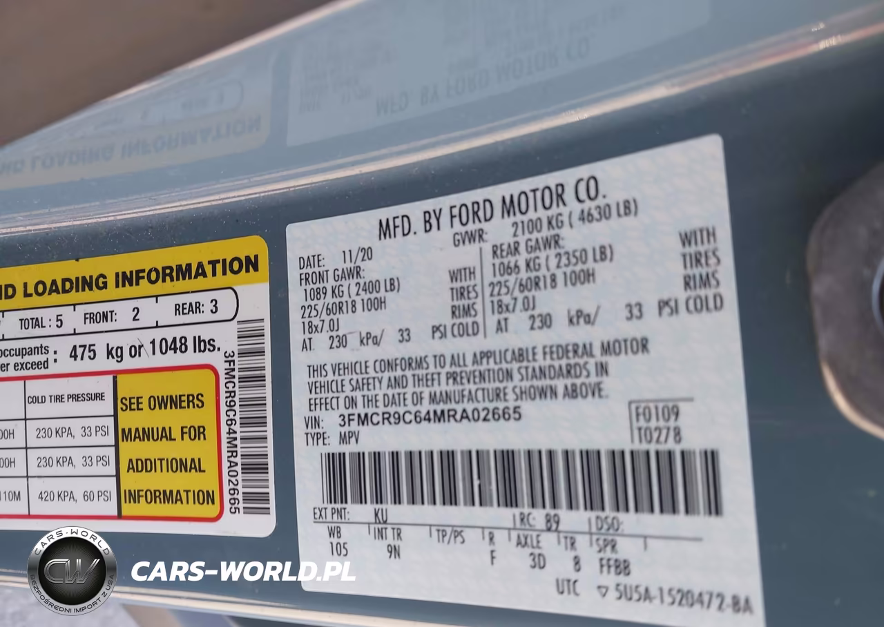 2021 Ford Bronco Sport Outer Banks VIN:3FMCR9C64MRA02665 - 9