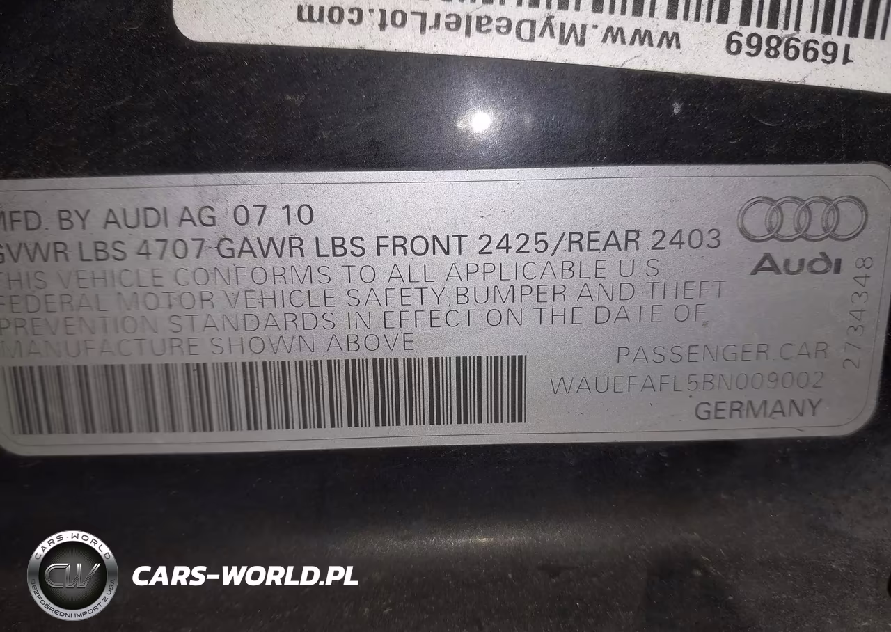 2011 Audi A4 2.0T Premium VIN:WAUEFAFL5BN009002 - 9
