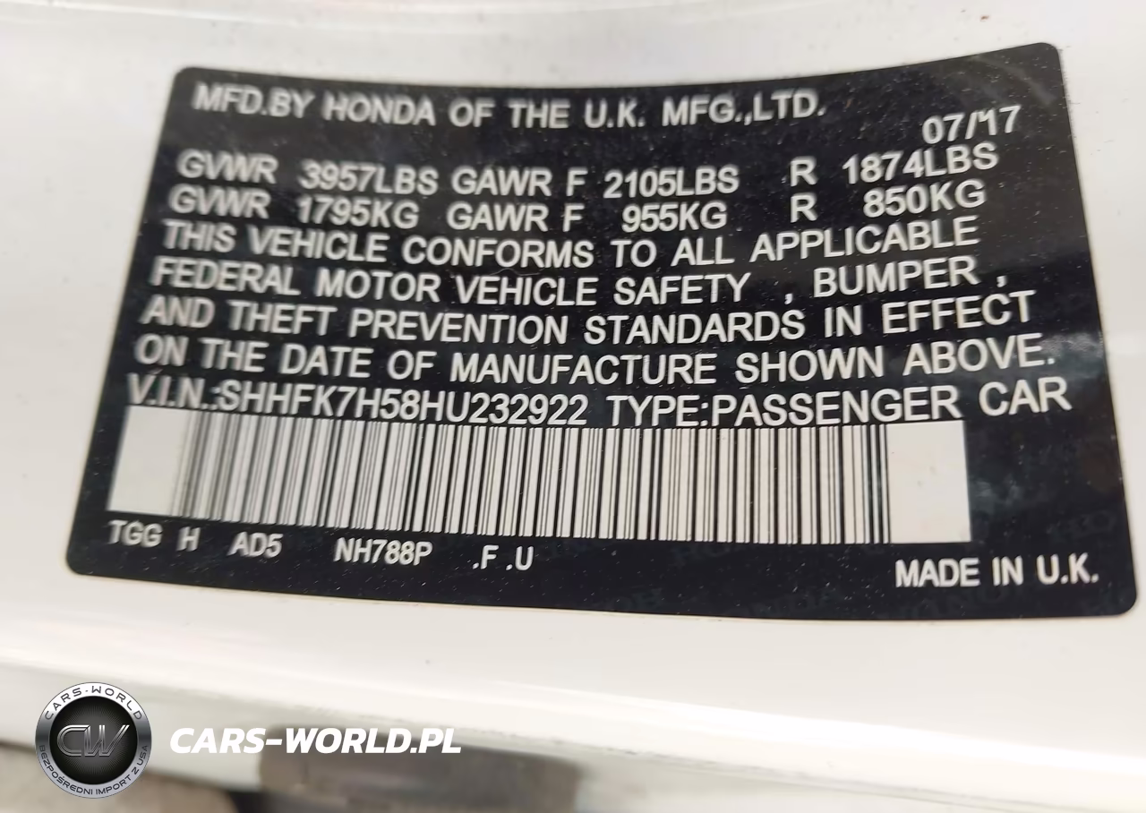 2017 Honda Civic Ex VIN:SHHFK7H58HU232922 - 9