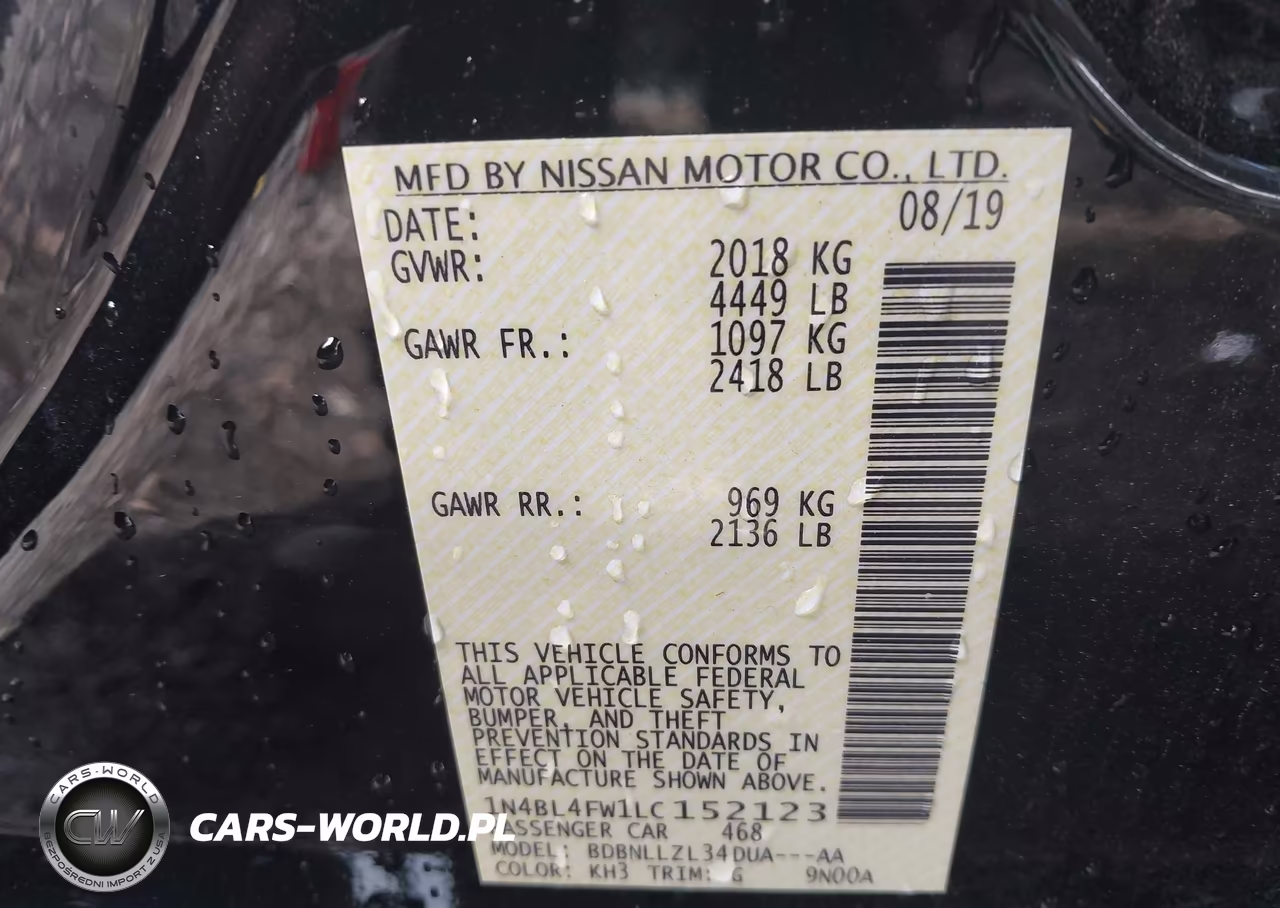 2020 Nissan Altima Platinum Intelligent Awd VIN:1N4BL4FW1LC152123 - 9