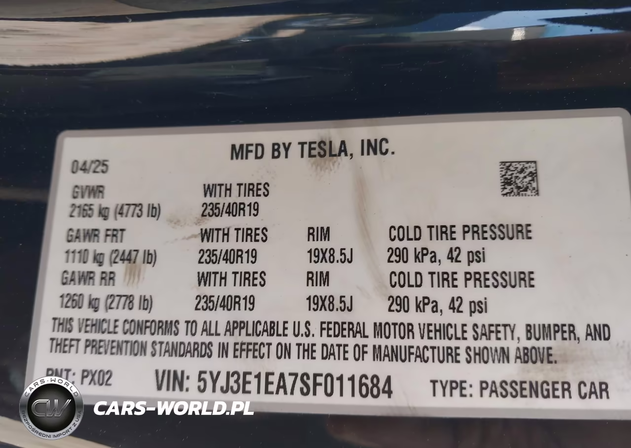 2025 Tesla Model 3 Long Range Rear-Wheel Drive-Standard Rear-Wheel Drive VIN:5YJ3E1EA7SF011684 - 9