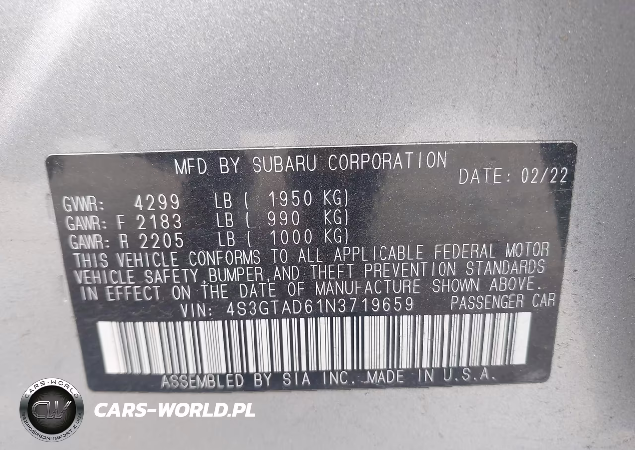 2022 Subaru Impreza Premium 5-Door VIN:4S3GTAD61N3719659 - 9