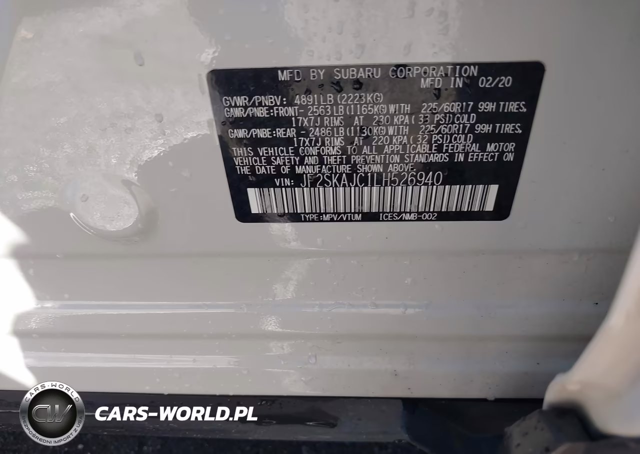 2020 Subaru Forester Premium VIN:JF2SKAJC1LH526940 - 9