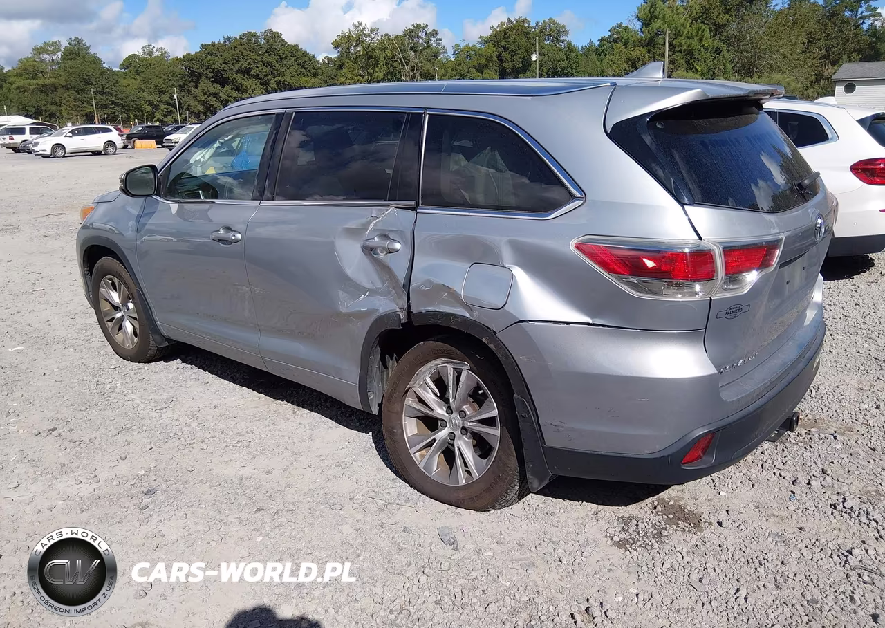 2014 Toyota Highlander Xle V6 VIN:5TDJKRFHXES024567 - 3