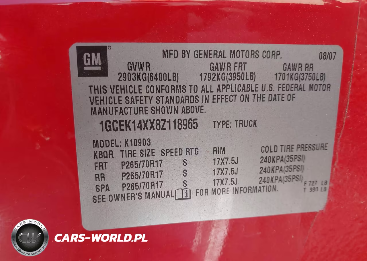 2008 Chevrolet Silverado 1500 Work Truck VIN:1GCEK14XX8Z118965 - 9