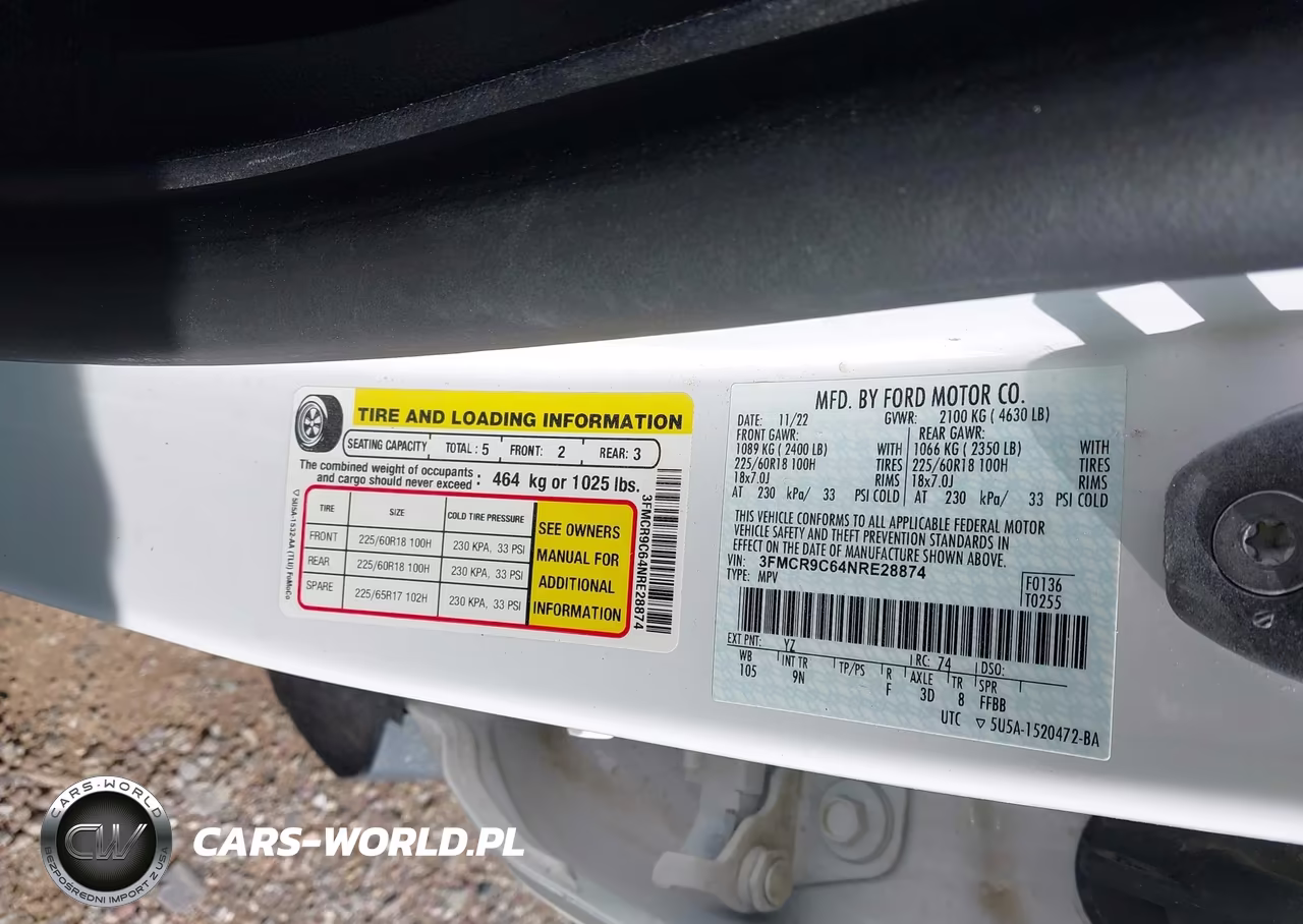 2022 Ford Bronco Sport Outer Banks VIN:3FMCR9C64NRE28874 - 9