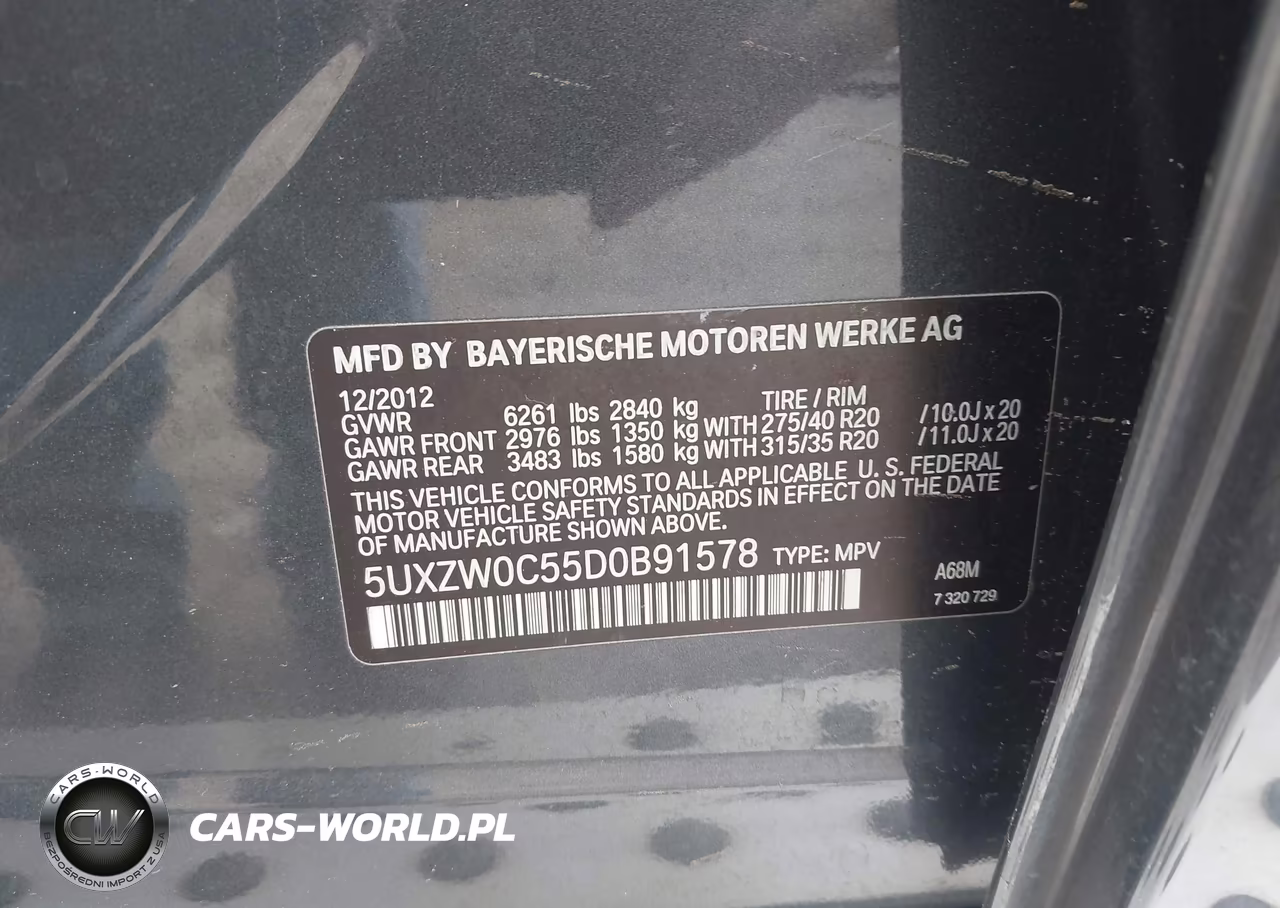 2013 BMW X5 xDrive35D VIN:5UXZW0C55D0B91598 - 9