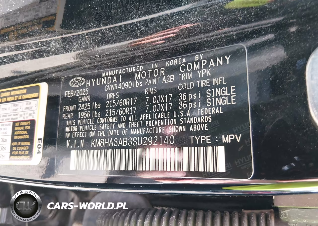2025 Hyundai Kona Se VIN:KM8HA3AB3SU292140 - 9