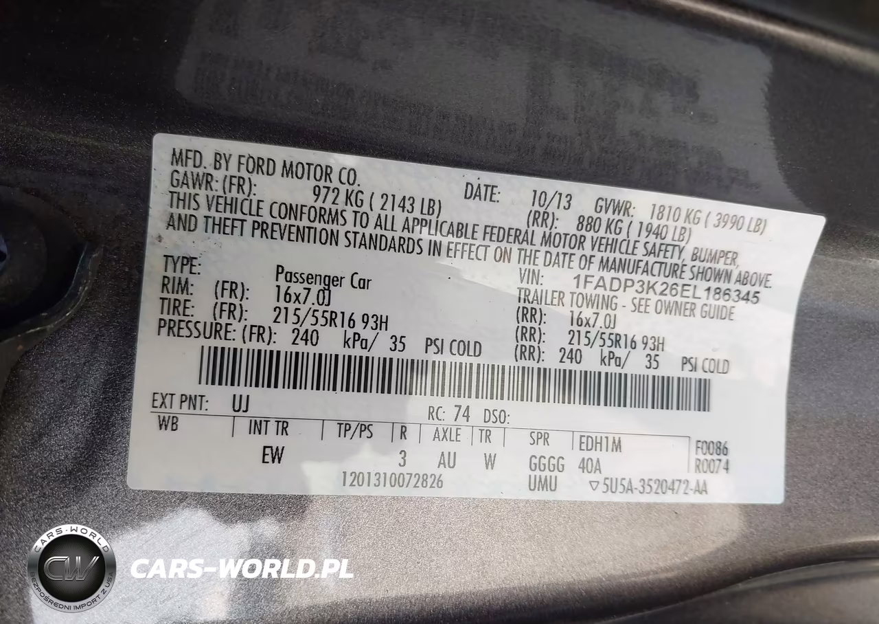 2014 Ford Focus Se VIN:1FADP3K26EL186345 - 9