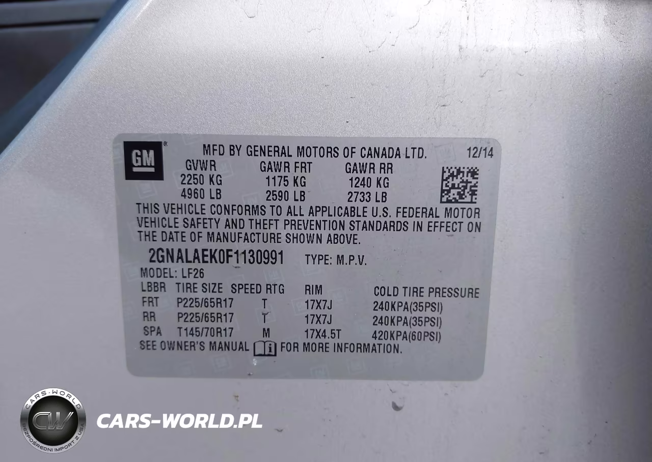 2015 Chevrolet Equinox Ls VIN:2GNALAEK0F1130991 - 9
