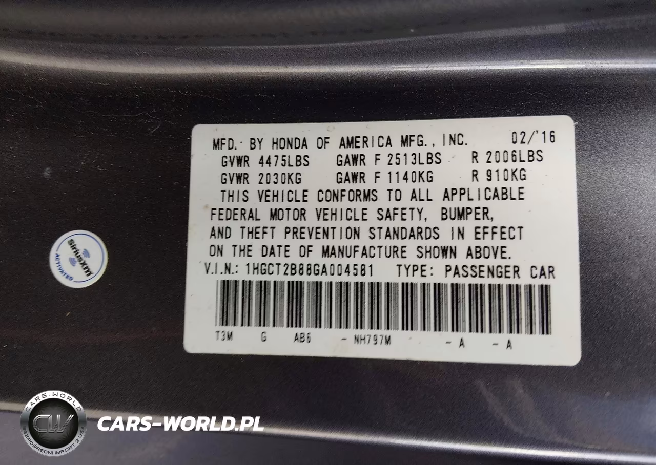 2016 Honda Accord Ex-L V-6 VIN:1HGCT2B88GA004581 - 9