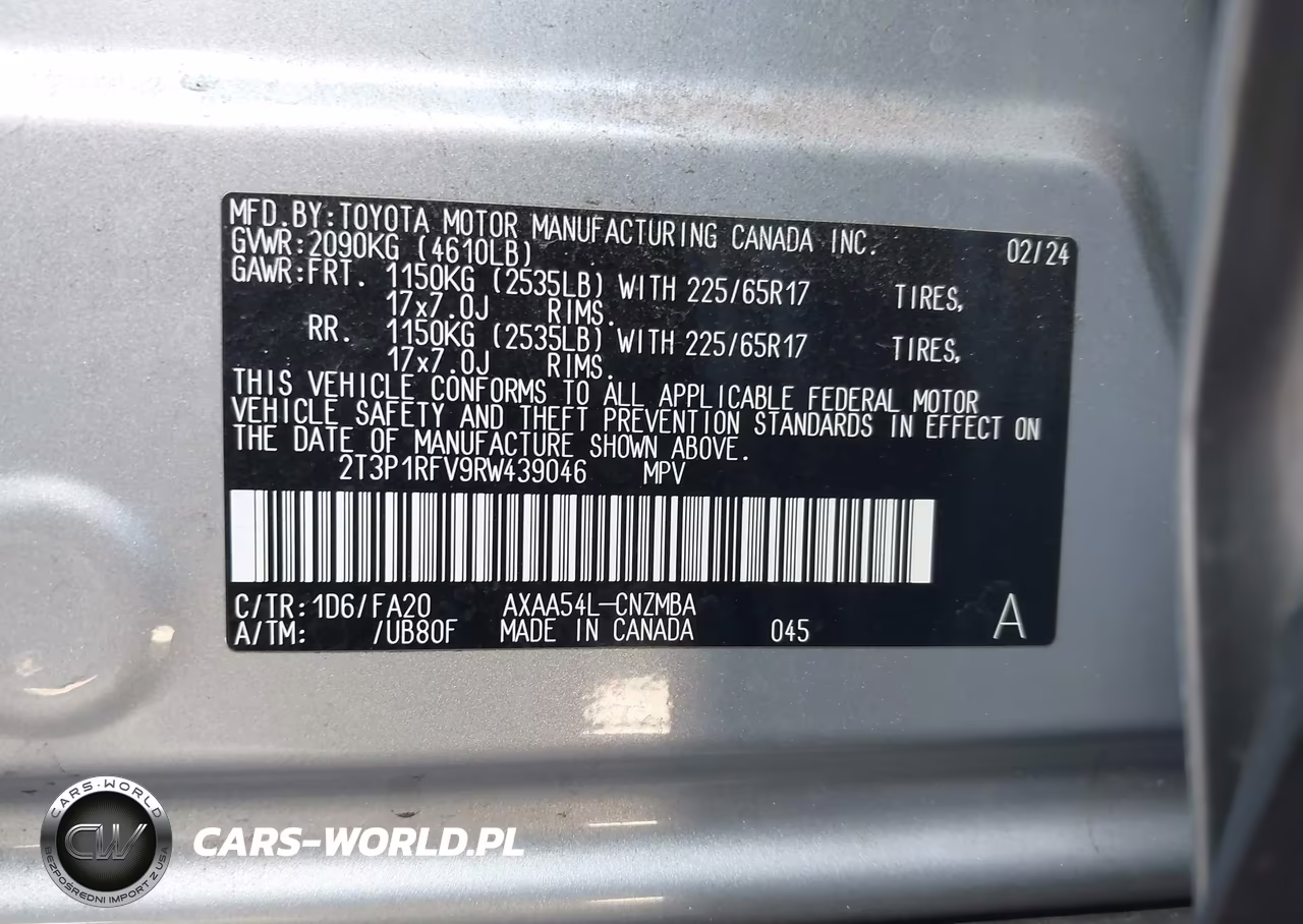 2024 Toyota Rav4 Xle VIN:2T3P1RFV9RW439046 - 9
