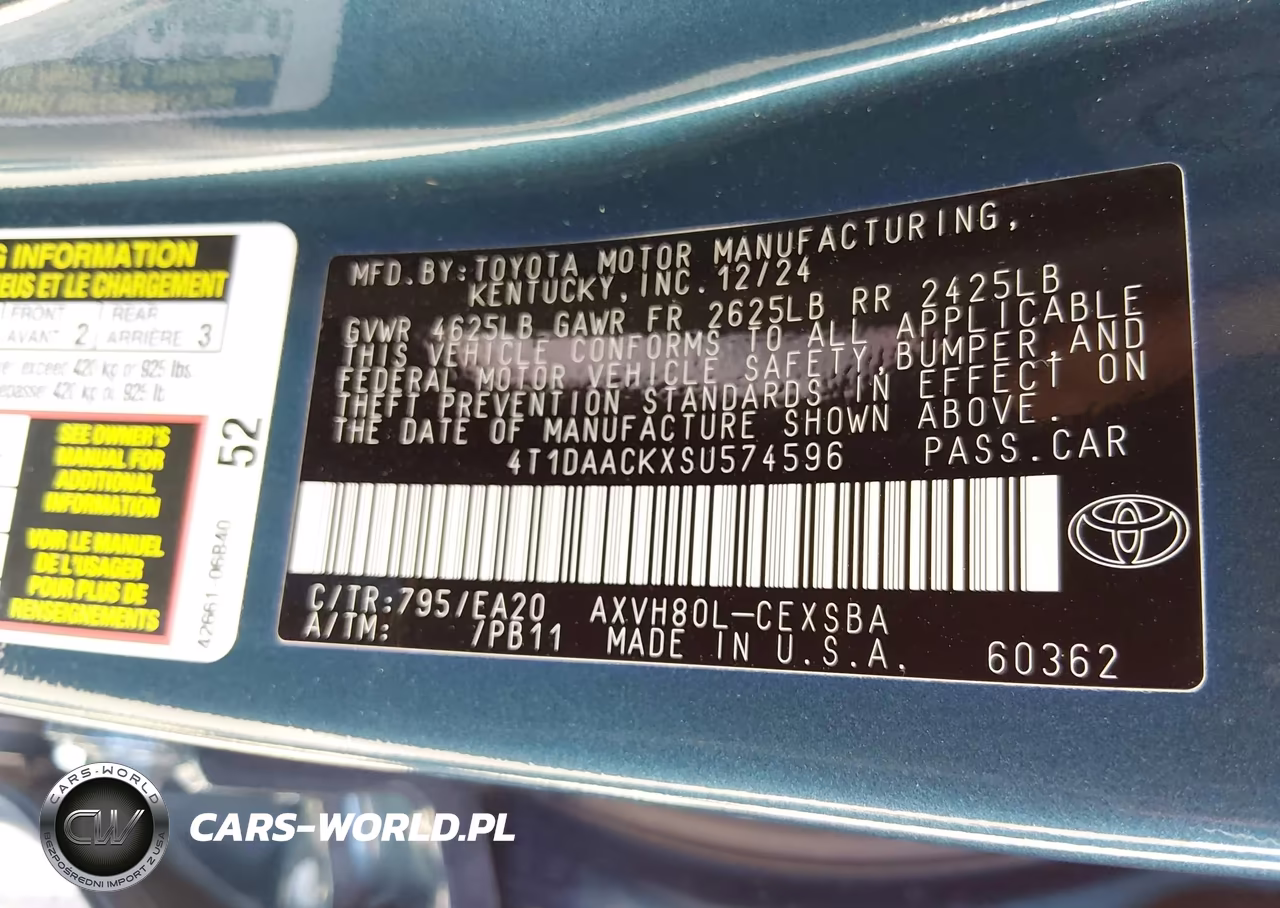 2025 Toyota Camry Se VIN:4T1DAACKXSU574596 - 9