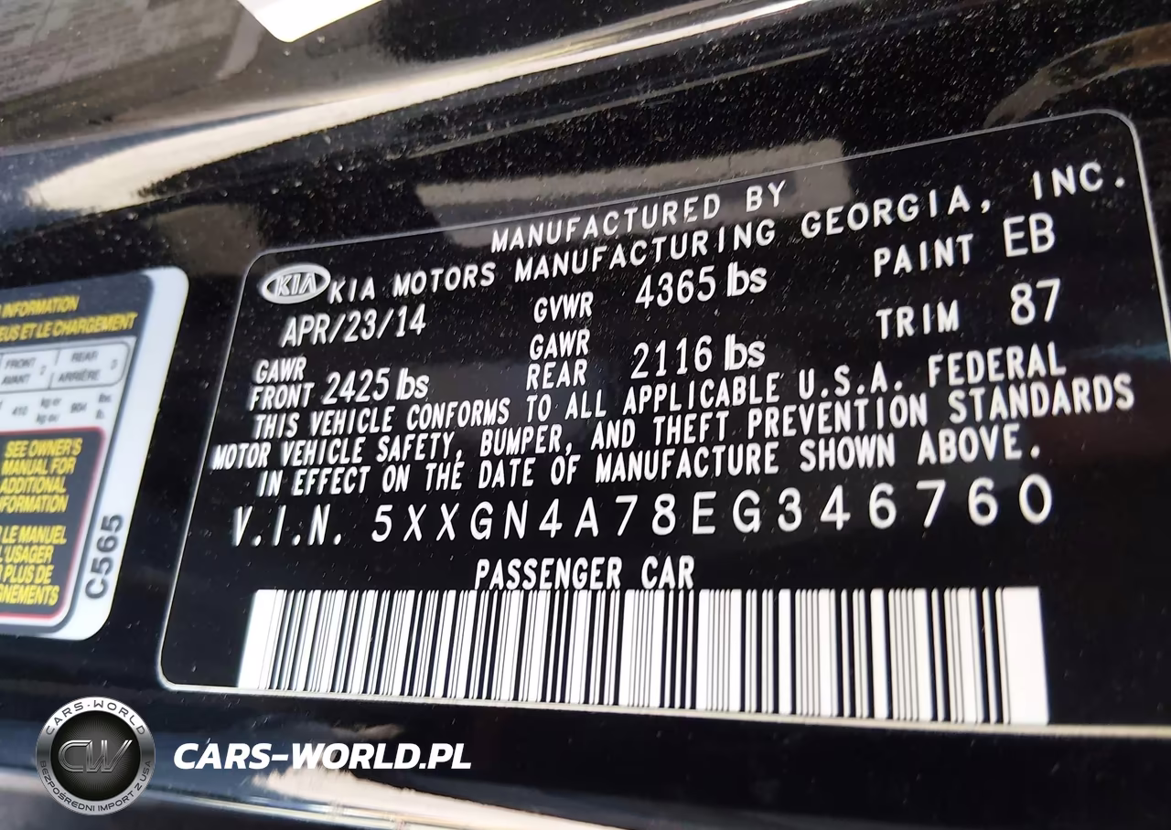 2014 Kia Optima Ex VIN:5XXGN4A78EG346760 - 9