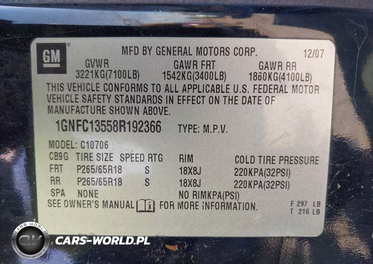 2008 Chevrolet Tahoe Hybrid VIN:1GNFC13558R192366 - 9