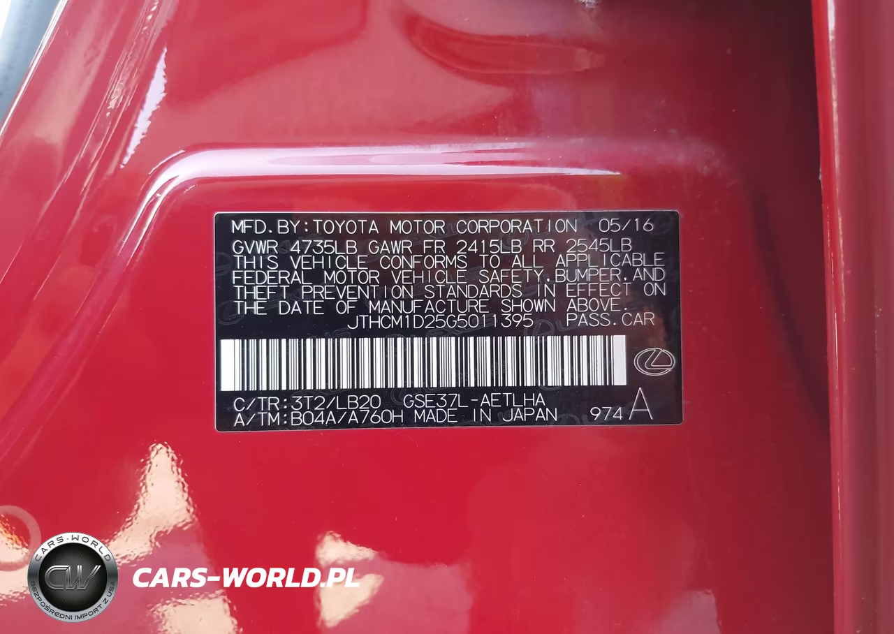2016 Lexus Is 300 VIN:JTHCM1D25G5011395 - 9