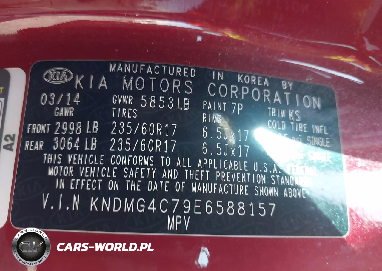 2014 Kia Sedona Lx VIN:KNDMG4C79E6588157 - 9