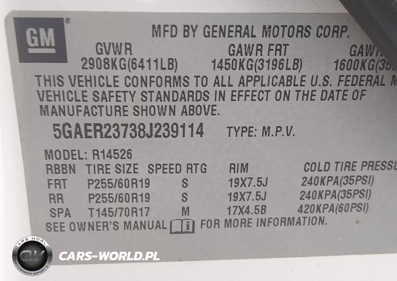 2008 Buick Enclave Cxl VIN:5GAER23738J239114 - 9
