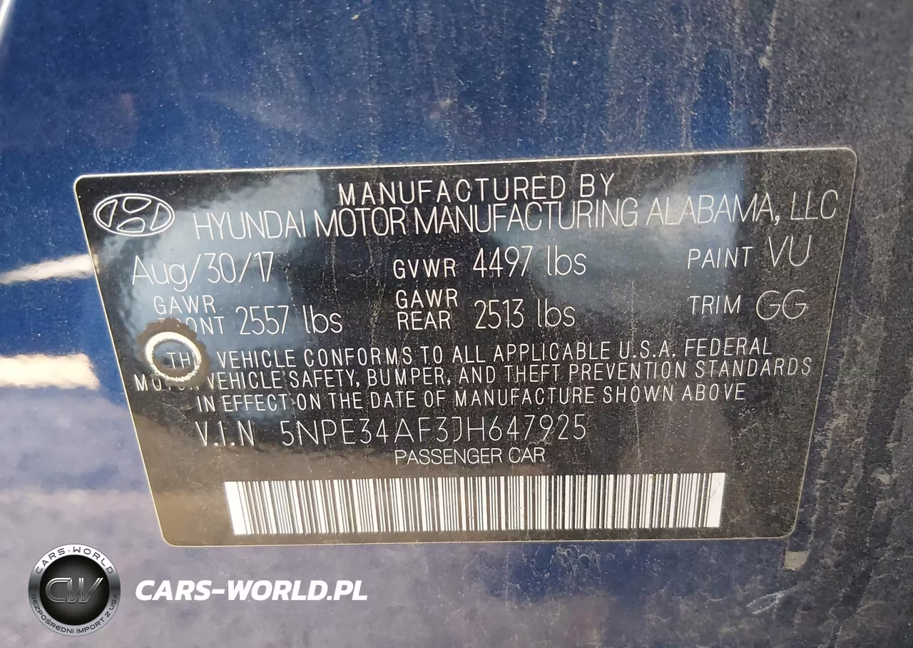 2018 Hyundai Sonata Sel VIN:5NPE34AF3JH647925 - 9