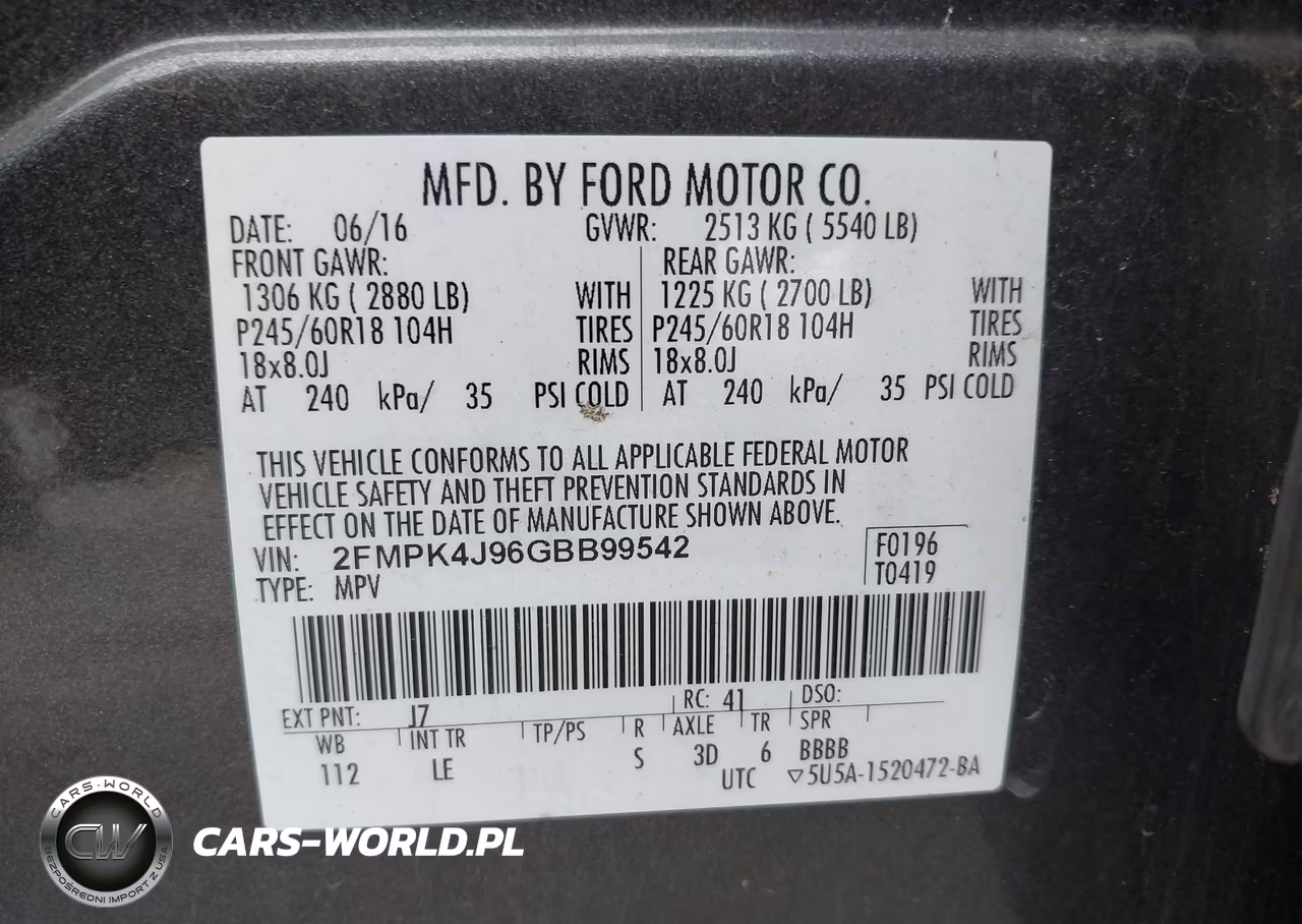 2016 Ford Edge Sel VIN:2FMPK4J96GBB99542 - 9