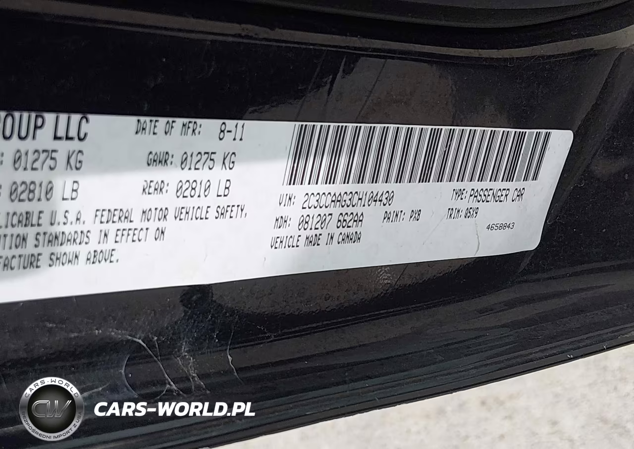 2012 Chrysler 300 VIN:2C3CCAAG3CH104430 - 9
