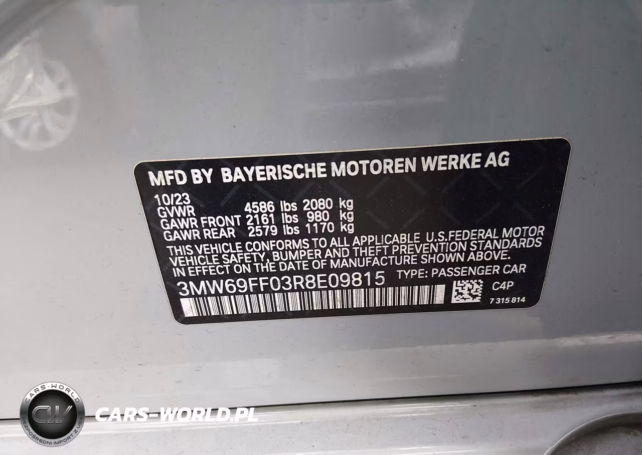 2024 BMW 330I VIN:3MW69FF03R8E09815 - 9